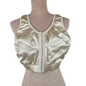 Enell Sports Bra High Impact Front Close Gold Size 4